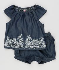 Conjunto-Infantil-Jeans-de-Blusa-com-Bordado-Manga-Curta---Short-com-Babados-Azul-Escuro-8920773-Azul_Escuro_1