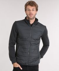 Jaqueta-Masculina-Puffer-com-Moletom-Gola-Alta-Chumbo-8873227-Chumbo_1