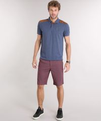 Polo-Masculina-em-Piquet-com-Suede-e-Bordado-Manga-Curta-Azul-9115129-Azul_3