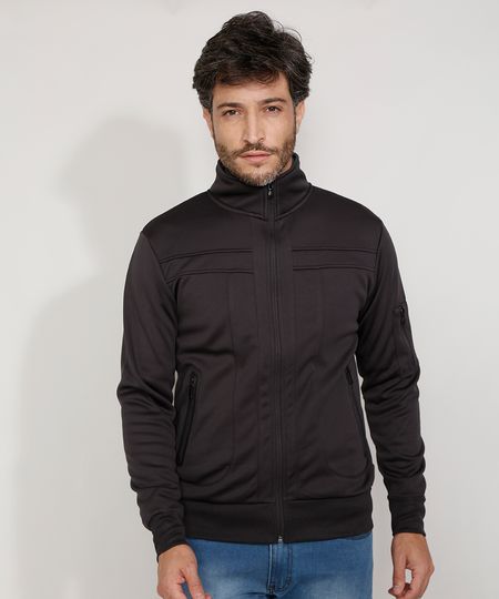 Jaqueta-Masculina-Slim-com-Bolsos-e-Recortes-Gola-Alta-Chumbo-9792405-Chumbo_1