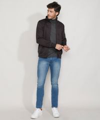 Jaqueta-Masculina-Slim-com-Bolsos-e-Recortes-Gola-Alta-Chumbo-9792405-Chumbo_3