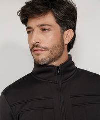 Jaqueta-Masculina-Slim-com-Bolsos-e-Recortes-Gola-Alta-Chumbo-9792405-Chumbo_5