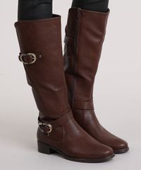 Bota-Montaria-Feminina-Beira-Rio-com-Fivelas-e-Elastico-Marrom-9083660-Marrom_2
