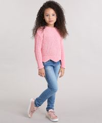 Sueter-Infantil-Chenille-Decote-Redondo-Manga-Longa-Rosa-8863310-Rosa_3