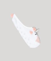 Meia-Feminina-Sapatilha-Unicornio-de-Inverno-Felpuda-Branca-9006639-Branco_1