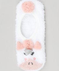 Meia-Feminina-Sapatilha-Unicornio-de-Inverno-Felpuda-Branca-9006639-Branco_2