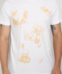 Camiseta-Masculina-Slim-Manga-Curta-Arabescos-Metalizada-Gola-Careca-Branca-9980905-Branco_4