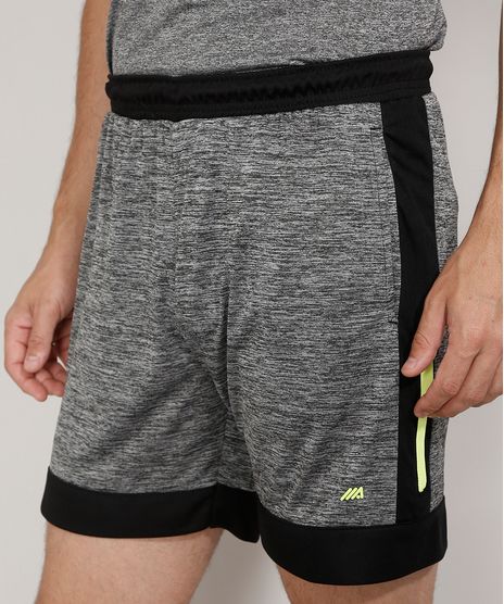 Bermuda-Masculina-Esportiva-Ace-com-Bolso-de-Ziper-e-Recortes-Cinza-Mescla-Escuro-9982558-Cinza_Mescla_Escuro_1