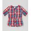 Camisa-Infantil-Xadrez-com-Laco-Manga-Longa-Decote-Redondo-em-Algodao---Sustentavel-Vermelha-8949665-Vermelho_1