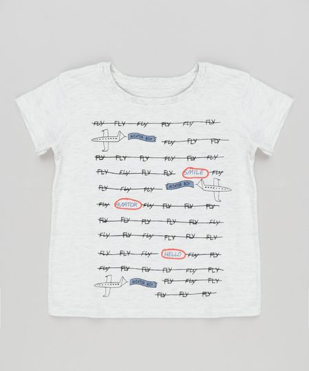Camiseta-Infantil--Fly--com-Avioes-Manga-Curta-Gola-Redonda-Cinza-Mescla-Claro-9133807-Cinza_Mescla_Claro_1 Camiseta-Infantil--Fly--com-Avioes-Manga-Curta-Gola-Redonda-Cinza-Mescla-Claro-9133807-Cinza_Mescla_Claro_1