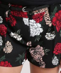 Short-Infantil-Estampado-Floral-com-Cinto-Preto-8911833-Preto_4