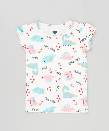 Blusa-Infantil-Estampada-com-Dinossauros-Manga-Curta-Decote-Redondo-em-Algodao---Sustentavel-Off-White-9146402-Off_White_1