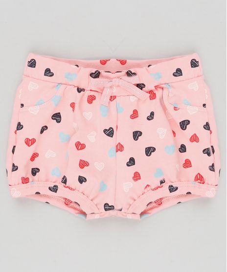 Short-Infantil-Balone-Estampado-de-Coracoes-em-Algodao---Sustentavel-Rosa-9148741-Rosa_1