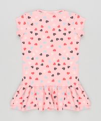 Vestido-Infantil-Estampado-com-Coracoes-e-Babado-com-Manga-Curta-e-Decote-Redondo-em-Algodao---Sustentavel-Rosa-9151584-Rosa_2