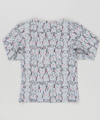 Blusa-Infantil-Estampada-com-Gatinhos-Manga-Longa-Decote-Redondo-em-Algodao---Sustentavel-Cinza-Mescla-9145684-Cinza_Mescla_2
