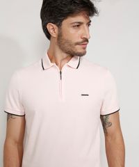 Polo-Masculina-Slim-Texturizada-Favo-com-Ziper-Manga-Curta-Rosa-Claro-9980767-Rosa_Claro_4