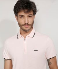 Polo-Masculina-Slim-Texturizada-Favo-com-Ziper-Manga-Curta-Rosa-Claro-9980767-Rosa_Claro_5