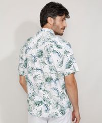 Camisa-Masculina-Tradicional-Estampada-de-Folhagem-Aquarelada-Manga-Curta-Branca-9973863-Branco_2