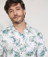 Camisa-Masculina-Tradicional-Estampada-de-Folhagem-Aquarelada-Manga-Curta-Branca-9973863-Branco_6