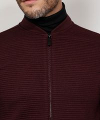 Jaqueta-Bomber-Masculina-Slim-Texturizada-com-Bolsos-Vinho-9347561-Vinho_5