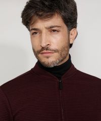 Jaqueta-Bomber-Masculina-Slim-Texturizada-com-Bolsos-Vinho-9347561-Vinho_6