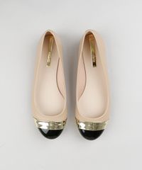 Sapatilha-Feminina-Moleca-com-Detalhe-Metalizado-e-Bico-Redondo-Bege-9186415-Bege_4