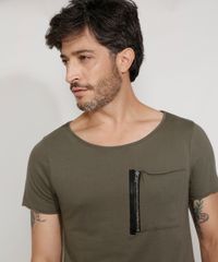 Camiseta-Masculina-Slim-Manga-Curta-com-Bolso-e-Ziper-Gola-Canoa-Verde-Militar-9968295-Verde_Militar_5