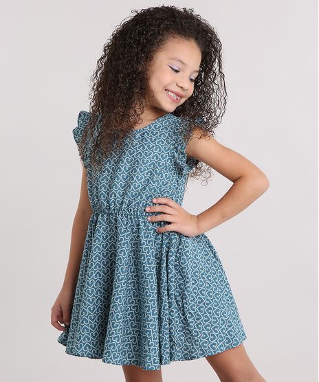 Vestido-Infantil-Estampado-de-Coracoes-Sem-Manga-com-Babados-Verde-9013576-Verde_1