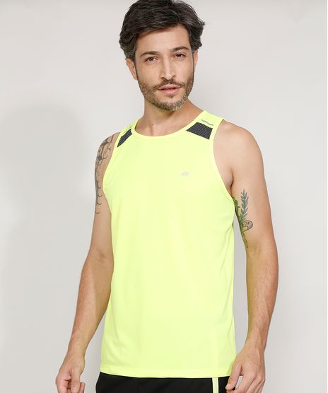 Regata-Masculina-Esportiva-Ace-com-Recorte-e-Vivo-Refletivo-Gola-Careca-Amarela-Neon-9982386-Amarelo_Neon_1