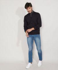 Jaqueta-Bomber-Masculina-Slim-Texturizada-com-Bolsos-Azul-Marinho-9347561-Azul_Marinho_3