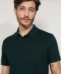 Polo-de-Piquet-Masculina-Tradicional-com-Bolso-Manga-Curta-Verde-Escuro-9965291-Verde_Escuro_6