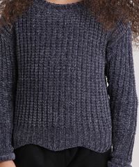 Sueter-Infantil-Chenille-Decote-Redondo-Manga-Longa-Chumbo-8863310-Chumbo_4
