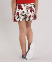 Short-Infantil-Estampado-Floral-com-Cinto-Bege-Claro-8911833-Bege_Claro_2