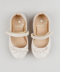 Sapatilha-Infantil-com-Lurex-e-Laco-Bege-9161003-Bege_4