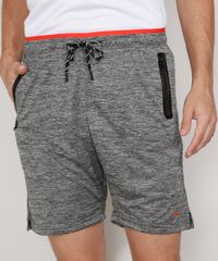 Bermuda-Masculina-Esportiva-Ace-com-Bolsos-de-Ziper-e-Elastico-Aparente-Cinza-Mescla-Escuro-9982551-Cinza_Mescla_Escuro_1