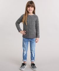 Cardigan-Infantil-em-Trico-Felpudo-com-Paetes-com-Bolsos-Chumbo-8864894-Chumbo_3