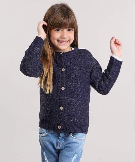 Cardigan-Infantil-em-Trico-com-Lurex-e-Forro-em-Plush-Azul-Marinho-8862498-Azul_Marinho_1