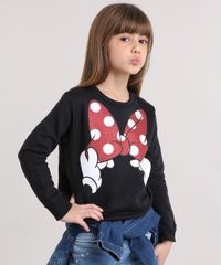 Blusao-Infantil-Minnie-com-Glitter-em-Moletom-Manga-Longa-Decote-Redondo-Preto-9156743-Preto_1