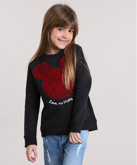 Blusao-Infantil-Mickey-em-Moletom-com-Manga-Longa-e-Decote-Redondo-Preto-9156226-Preto_1