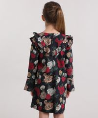 Vestido-Infantil-Floral-com--Babado-Manga-Longa-Sino-e-Decote-Redondo-Preto-8846646-Preto_2