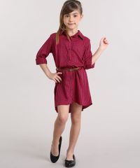 Vestido-Chemise-Infantil-Xadrez-com-Cinto-Vermelho-9170671-Vermelho_3
