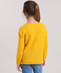 Sueter-Infantil--Harry--em-Trico-Felpudo-Manga-Longa-Decote-Redondo-Amarelo-8862624-Amarelo_2