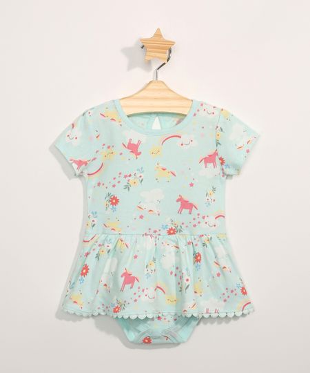 Body-Saia-Infantil-Manga-Curta-Estampada-de-Unicornios-Verde-Claro-9966256-Verde_Claro_1