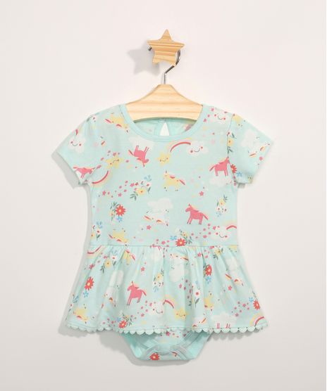 Body-Saia-Infantil-Manga-Curta-Estampada-de-Unicornios-Verde-Claro-9966256-Verde_Claro_1