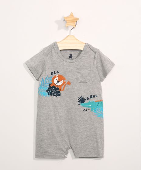 Macaquinho-Infantil-Manga-Curta-Leao-e-Jacare-Cinza-Mescla-9970487-Cinza_Mescla_1