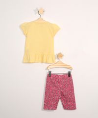 Conjunto-Infantil-Blusa-Manga-Curta-Marie-Amarela---Bermuda-Ciclista-Estampado-Floral-Rosa-9980086-Rosa_3