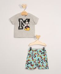 Conjunto-Infantil-Camiseta-Manga-Curta-Mickey---Bermuda-Estampada-Verde-Claro-9967589-Verde_Claro_1
