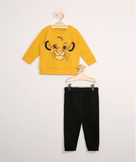 Conjunto-Infantil-Blusa-de-Moletom-Simba---Calca-de-Moletom-Preto-9976218-Preto_1