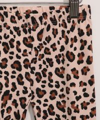 Conjunto-Infantil-Blusa-Manga-Curta-Minnie-Preta---Bermuda-Ciclista-Estampado-Animal-Print-de-Onca-Bege-9980074-Bege_4