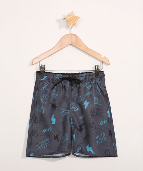 Bermuda-Surf-Infantil-Estampada-Games-com-Cordao-Chumbo-9979502-Chumbo_1